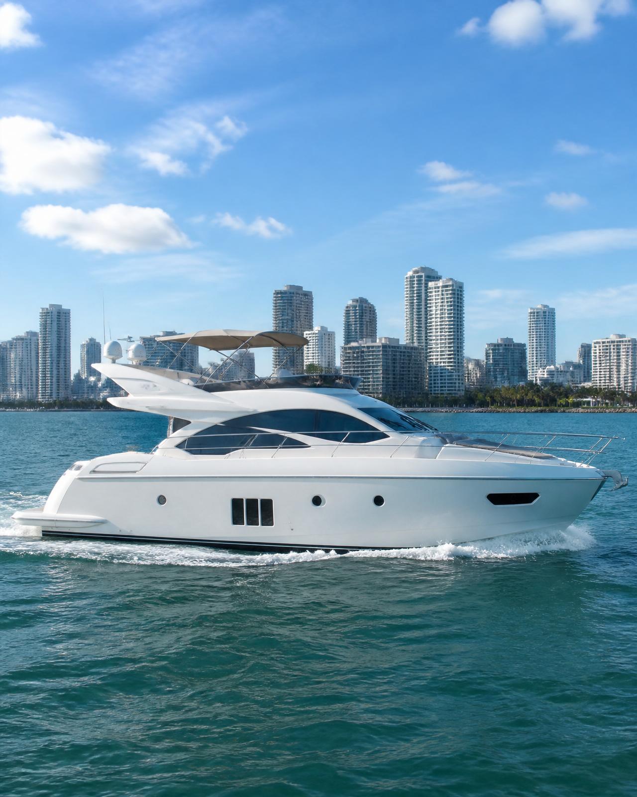 Captain Mauricio on the Azimut yacht
